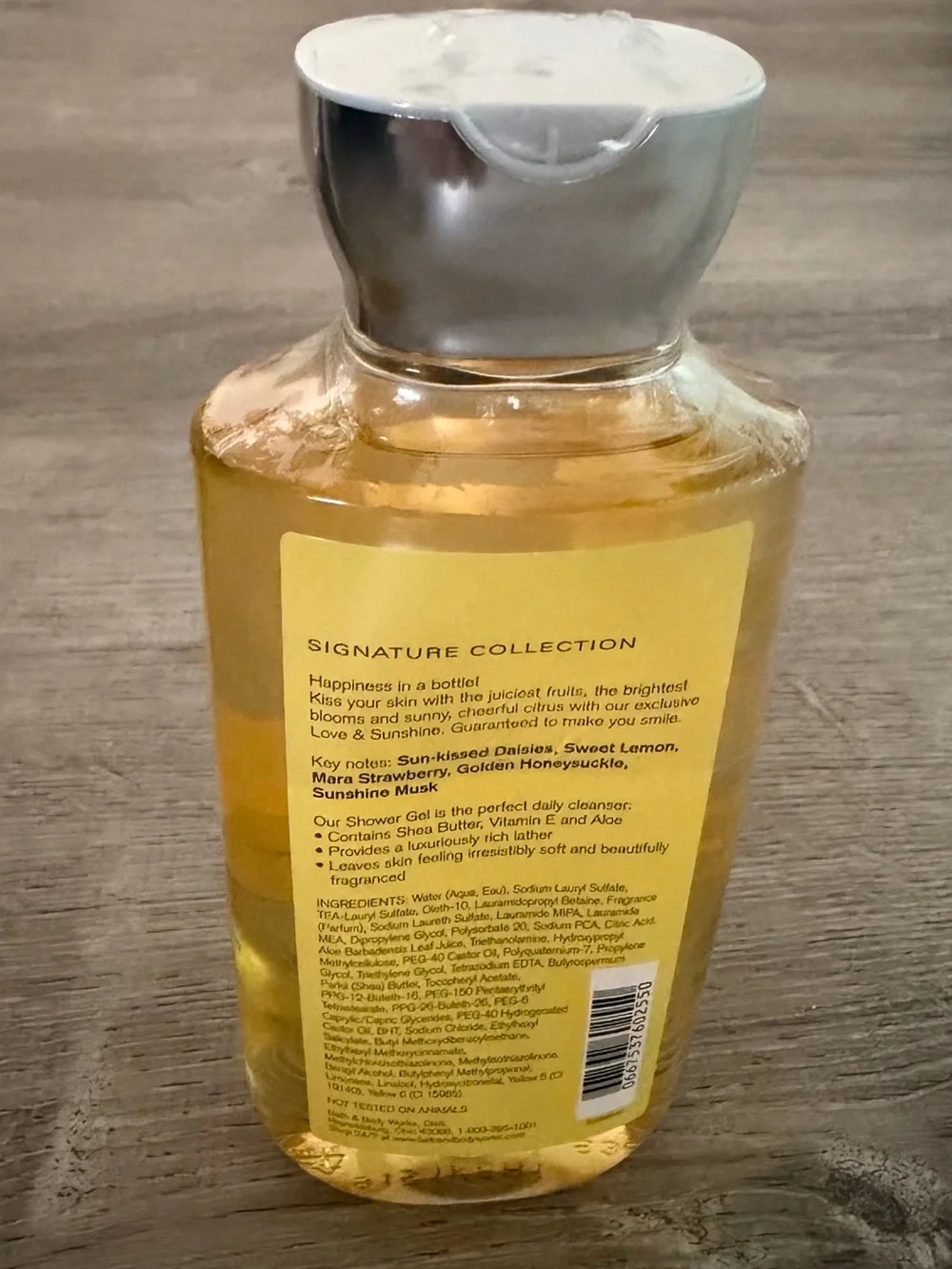 Bath & Body Works Love & Sunshine Shower Gel - Yellow with Pink Label